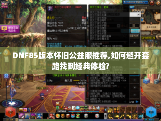 DNF85版本怀旧公益服推荐,如何避开套路找到经典体验?