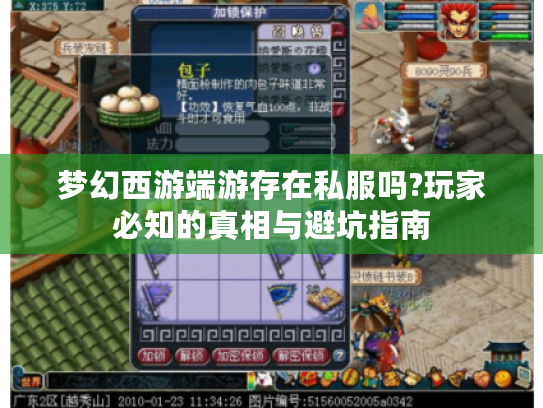梦幻西游端游存在私服吗?玩家必知的真相与避坑指南