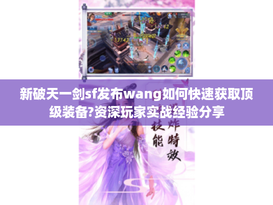 新破天一剑sf发布wang如何快速获取顶级装备?资深玩家实战经验分享