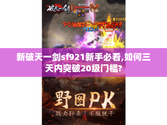 新破天一剑sf921新手必看,如何三天内突破20级门槛?