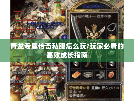 青龙专属传奇私服怎么玩?玩家必看的高效成长指南