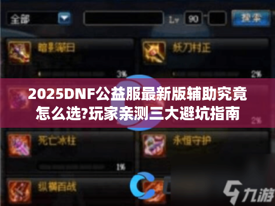 2025DNF公益服最新版辅助究竟怎么选?玩家亲测三大避坑指南