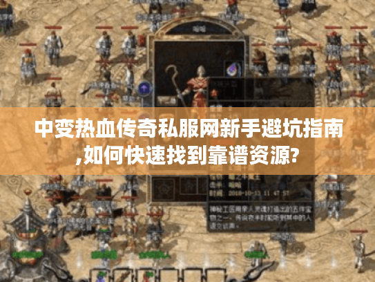 中变热血传奇私服网新手避坑指南,如何快速找到靠谱资源?