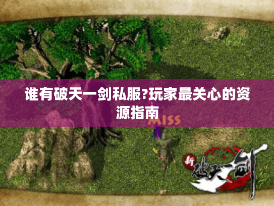 谁有破天一剑私服?玩家最关心的资源指南