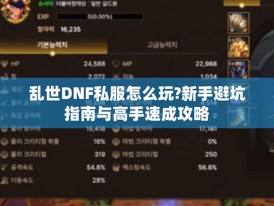 乱世DNF私服怎么玩?新手避坑指南与高手速成攻略