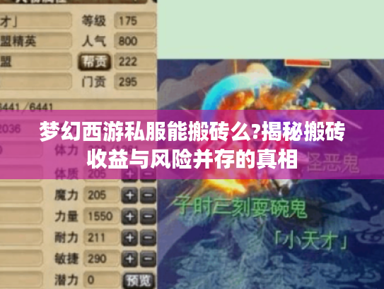 梦幻西游私服能搬砖么?揭秘搬砖收益与风险并存的真相