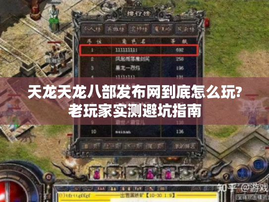 天龙天龙八部发布网到底怎么玩?老玩家实测避坑指南