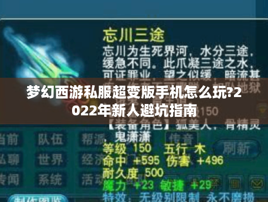梦幻西游私服超变版手机怎么玩?2022年新人避坑指南