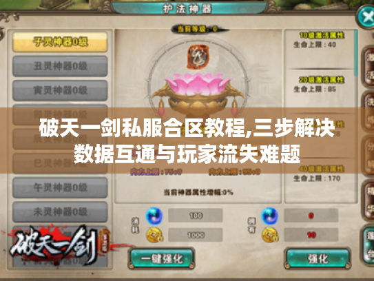 破天一剑私服合区教程,三步解决数据互通与玩家流失难题