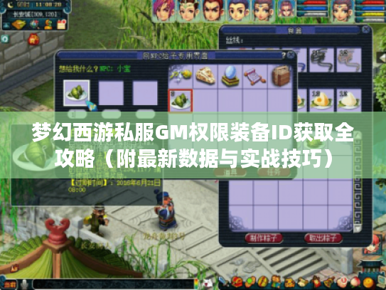 梦幻西游私服GM权限装备ID获取全攻略（附最新数据与实战技巧）