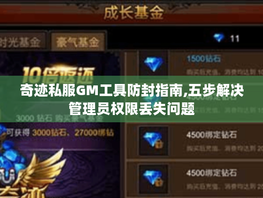 奇迹私服GM工具防封指南,五步解决管理员权限丢失问题