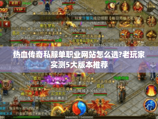 热血传奇私服单职业网站怎么选?老玩家实测5大版本推荐