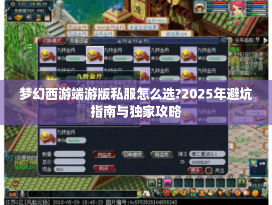 梦幻西游端游版私服怎么选?2025年避坑指南与独家攻略