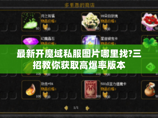 最新开魔域私服图片哪里找?三招教你获取高爆率版本