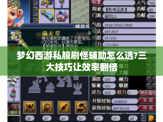梦幻西游私服刷怪辅助怎么选?三大技巧让效率翻倍