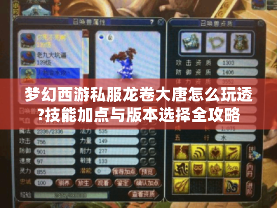 梦幻西游私服龙卷大唐怎么玩透?技能加点与版本选择全攻略