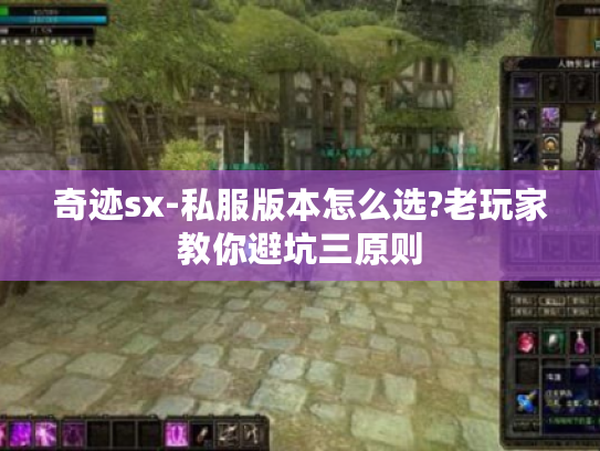 奇迹sx-私服版本怎么选?老玩家教你避坑三原则