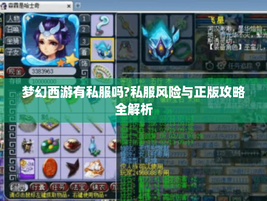 梦幻西游有私服吗?私服风险与正版攻略全解析