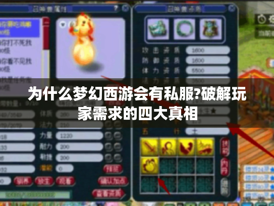 为什么梦幻西游会有私服?破解玩家需求的四大真相 为什么梦幻西游会有私服?破解玩家需求的四大真相