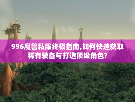 996魔兽私服终极指南,如何快速获取稀有装备与打造顶级角色?