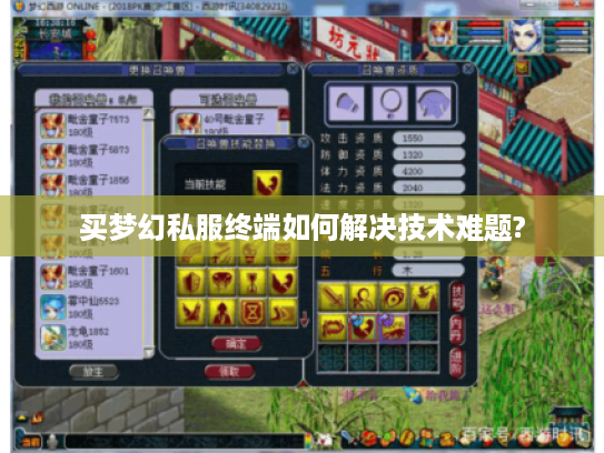 买梦幻私服终端如何解决技术难题?