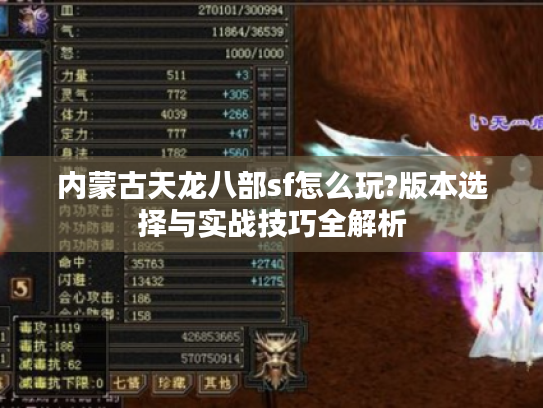 内蒙古天龙八部sf怎么玩?版本选择与实战技巧全解析