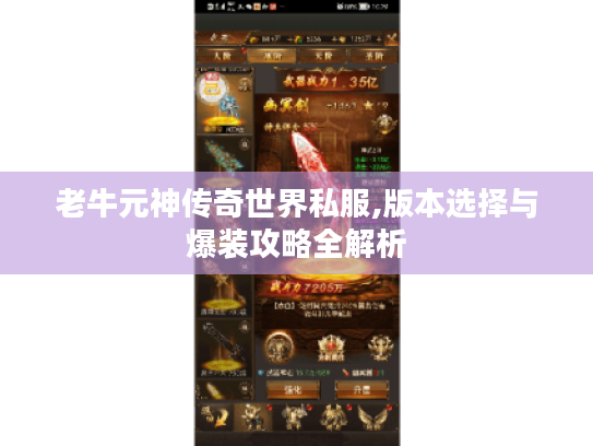 老牛元神传奇世界私服,版本选择与爆装攻略全解析