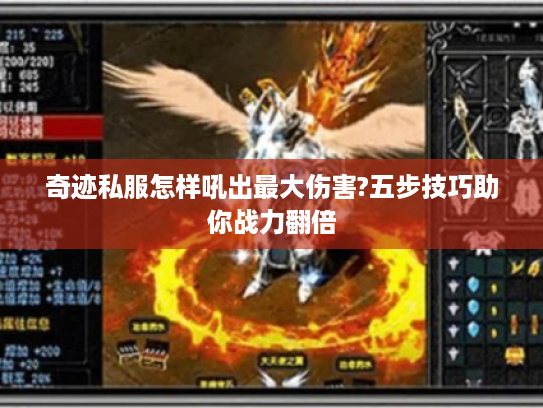 奇迹私服怎样吼出最大伤害?五步技巧助你战力翻倍