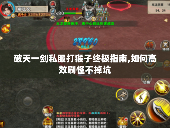 破天一剑私服打猴子终极指南,如何高效刷怪不掉坑