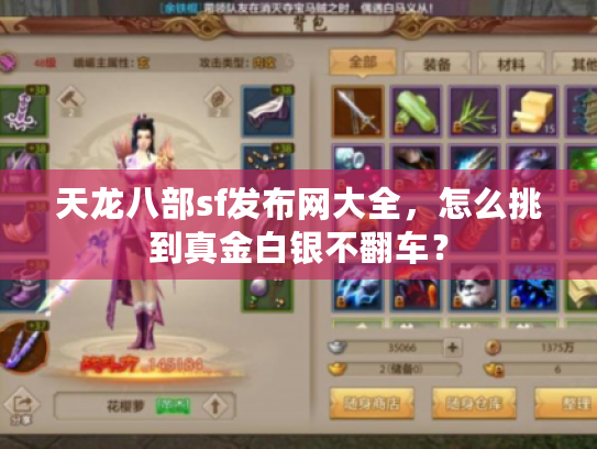 天龙八部sf发布网大全，怎么挑到真金白银不翻车？