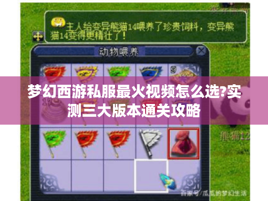 梦幻西游私服最火视频怎么选?实测三大版本通关攻略