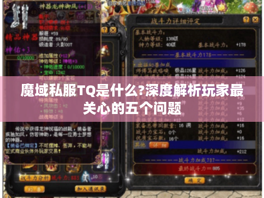 魔域私服TQ是什么?深度解析玩家最关心的五个问题