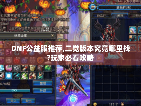 DNF公益服推荐,二觉版本究竟哪里找?玩家必看攻略