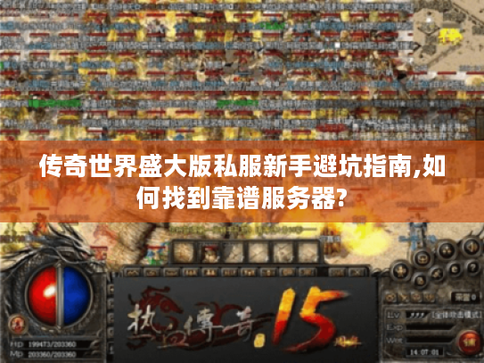 传奇世界盛大版私服新手避坑指南,如何找到靠谱服务器?
