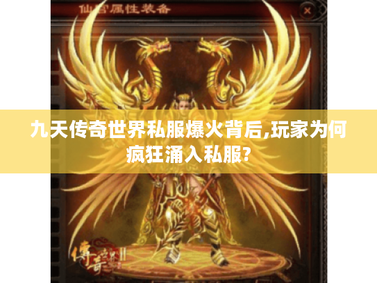 九天传奇世界私服爆火背后,玩家为何疯狂涌入私服?