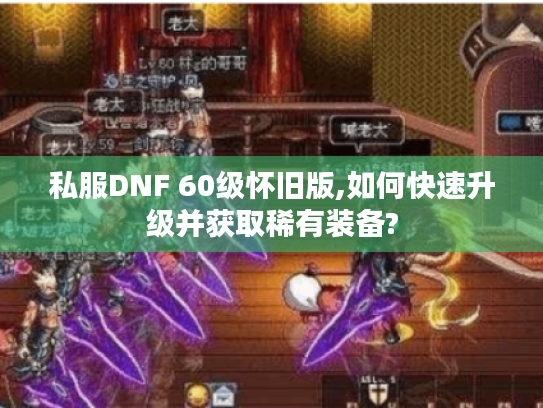 私服DNF 60级怀旧版,如何快速升级并获取稀有装备?