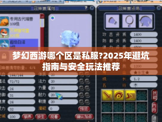梦幻西游哪个区是私服?2025年避坑指南与安全玩法推荐