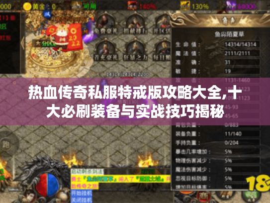 热血传奇私服特戒版攻略大全,十大必刷装备与实战技巧揭秘