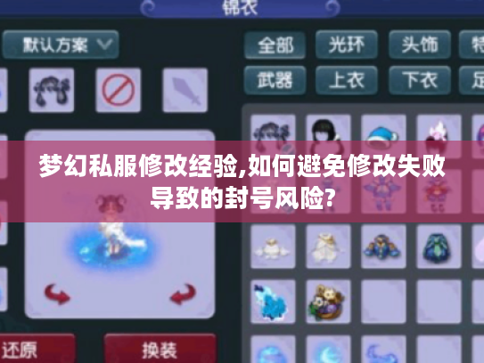 梦幻私服修改经验,如何避免修改失败导致的封号风险?