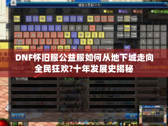 DNF怀旧服公益服如何从地下城走向全民狂欢?十年发展史揭秘