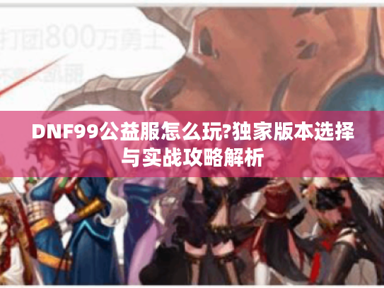 DNF99公益服怎么玩?独家版本选择与实战攻略解析