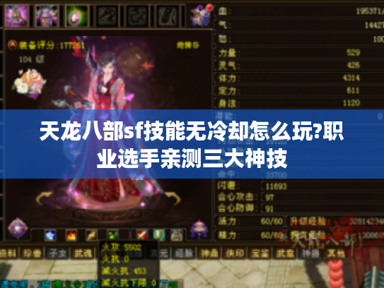 天龙八部sf技能无冷却怎么玩?职业选手亲测三大神技