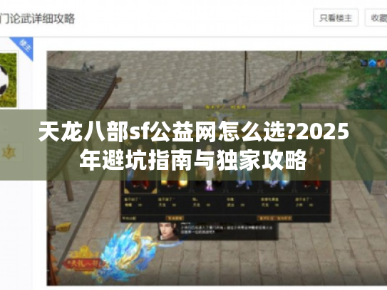天龙八部sf公益网怎么选?2025年避坑指南与独家攻略