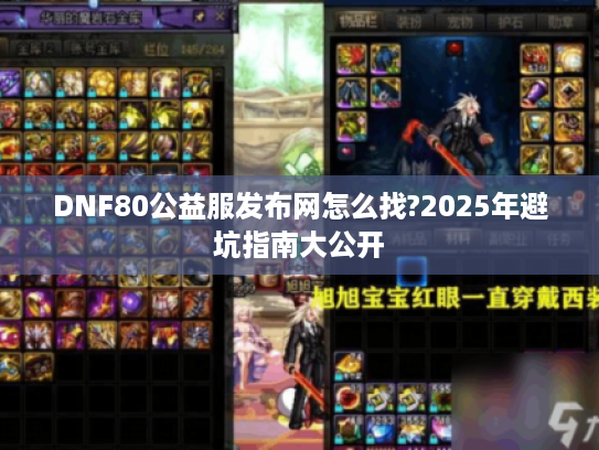 DNF80公益服发布网怎么找?2025年避坑指南大公开