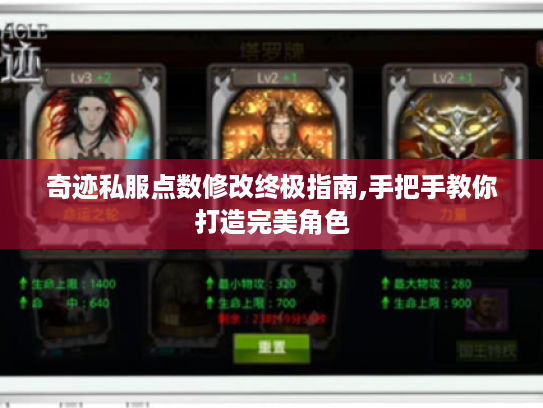 奇迹私服点数修改终极指南,手把手教你打造完美角色