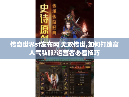 传奇世界sf发布网 无双传世,如何打造高人气私服?运营者必看技巧