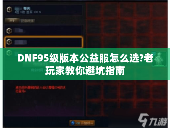 DNF95级版本公益服怎么选?老玩家教你避坑指南