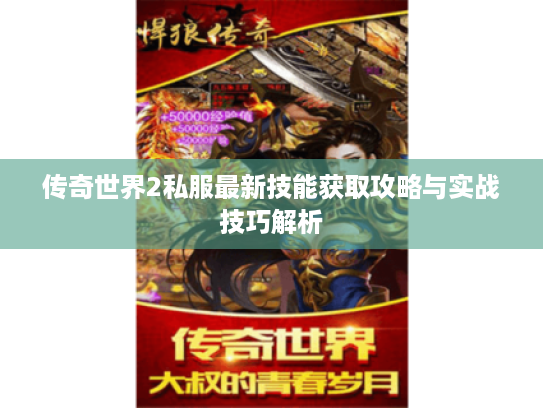 传奇世界2私服最新技能获取攻略与实战技巧解析