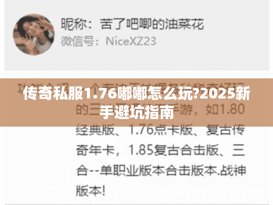 传奇私服1.76嘟嘟怎么玩?2025新手避坑指南 传奇私服1.76嘟嘟怎么玩?2025新手避坑指南