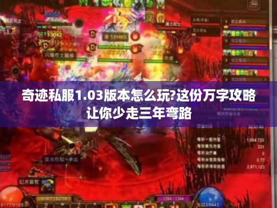 奇迹私服1.03版本怎么玩?这份万字攻略让你少走三年弯路 奇迹私服1.03版本怎么玩?这份万字攻略让你少走三年弯路